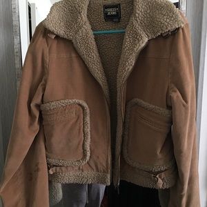 Brown sherpa / corduroy jacket